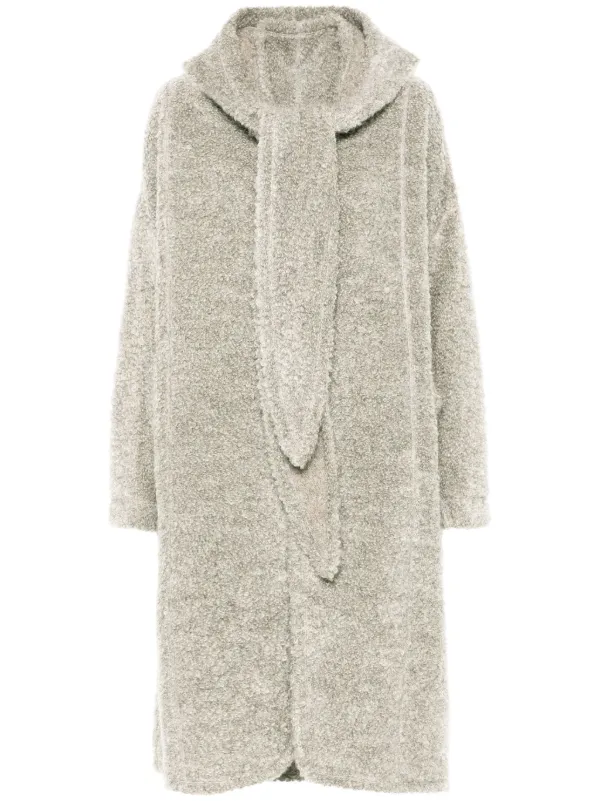 Issey miyake ウールコート Issey Miyake ループ ウールコート | グレー | FARFETCH JP