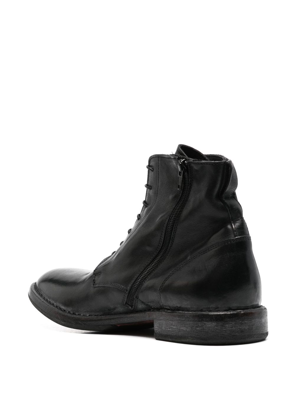 Moma leather ankle boots Black