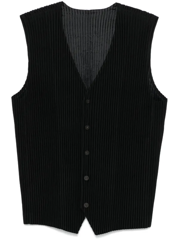 Homme Plissé Issey Miyake Basics トップ | ブラック | FARFETCH JP