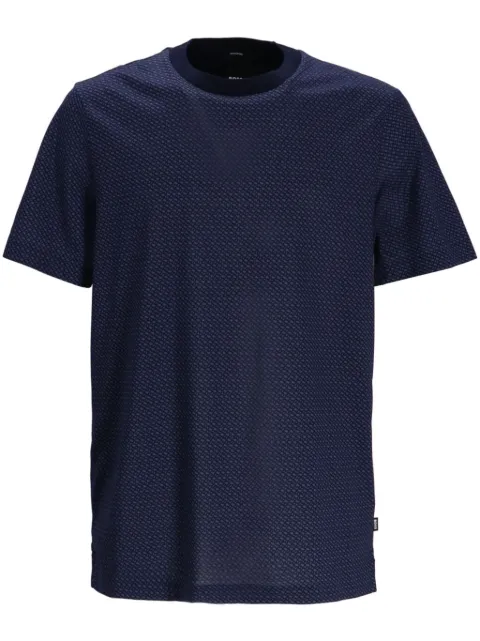 BOSS geometric-pattern cotton T-shirt