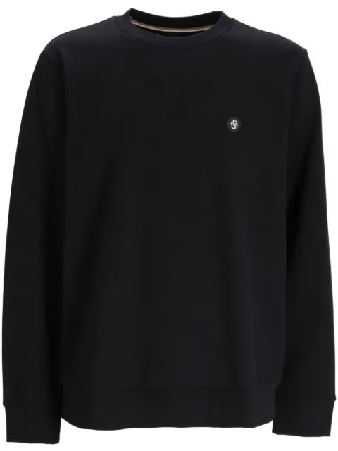 BOSS logo-patch crew-neck sweatshirt