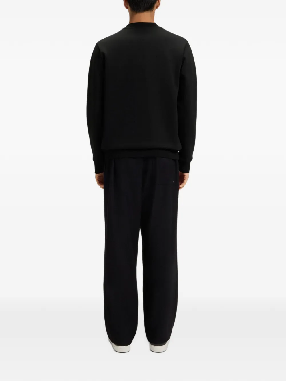 BOSS Sweater met logopatch Zwart