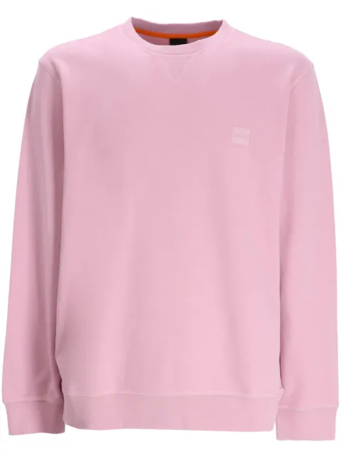 BOSS logo-patch cotton sweatshirt