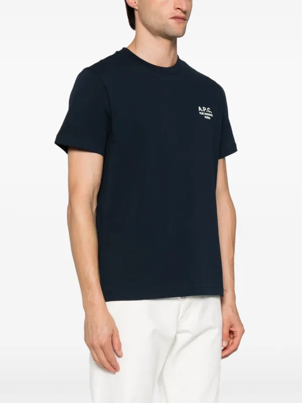 Tシャツ・カットソー A.P.C. SS25 Logo embroidery shirt (COGBJH02918 KAE) Mateo Logo shirt | Organic cotton with fancy stripes