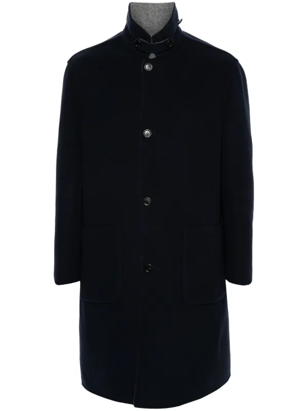 Brunello Cucinelli カシミア リバーシブル コート | ブルー | FARFETCH JP