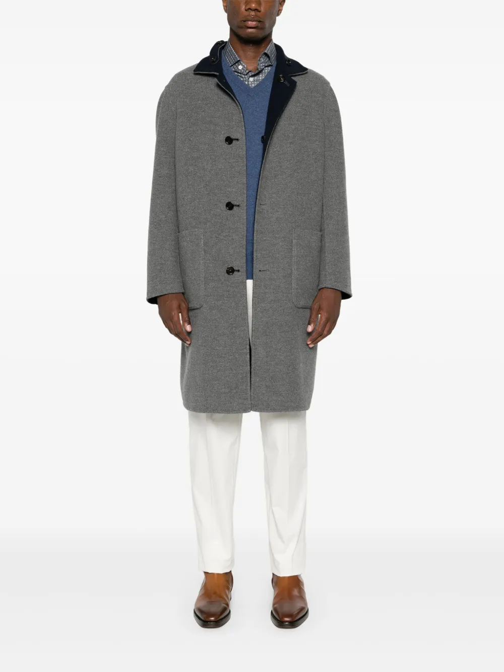 Brunello Cucinelli reversible cashmere coat Men