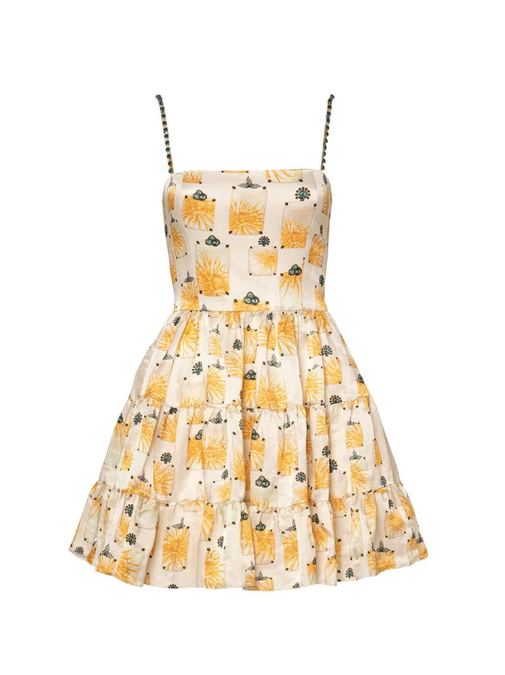 Agua By Agua Bendita Lima mini-jurk Beige