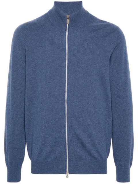 Brunello Cucinelli zip-up cashmere jumper Men