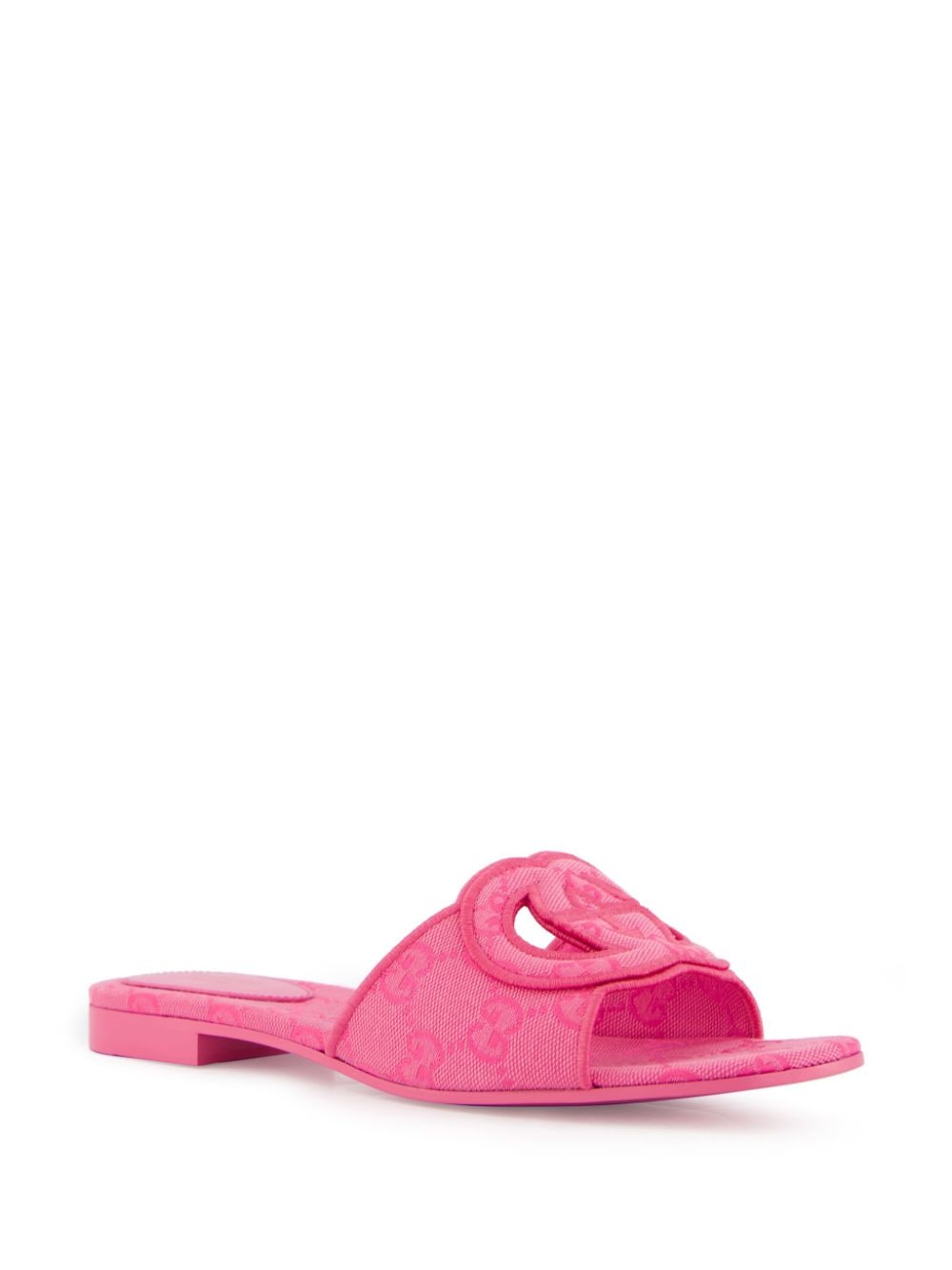 Gucci Canvas slippers met GG-logo Roze