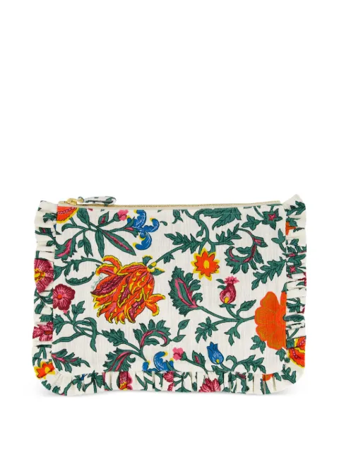 La DoubleJ floral-print clutch bag