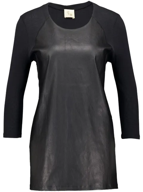 PAULA leather long-sleeve t-shirt