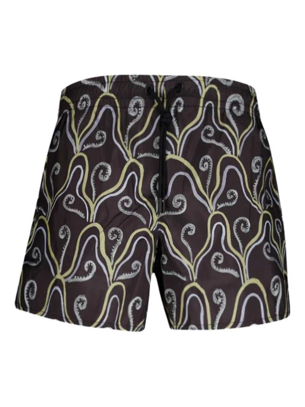 abstract-pattern swim shorts