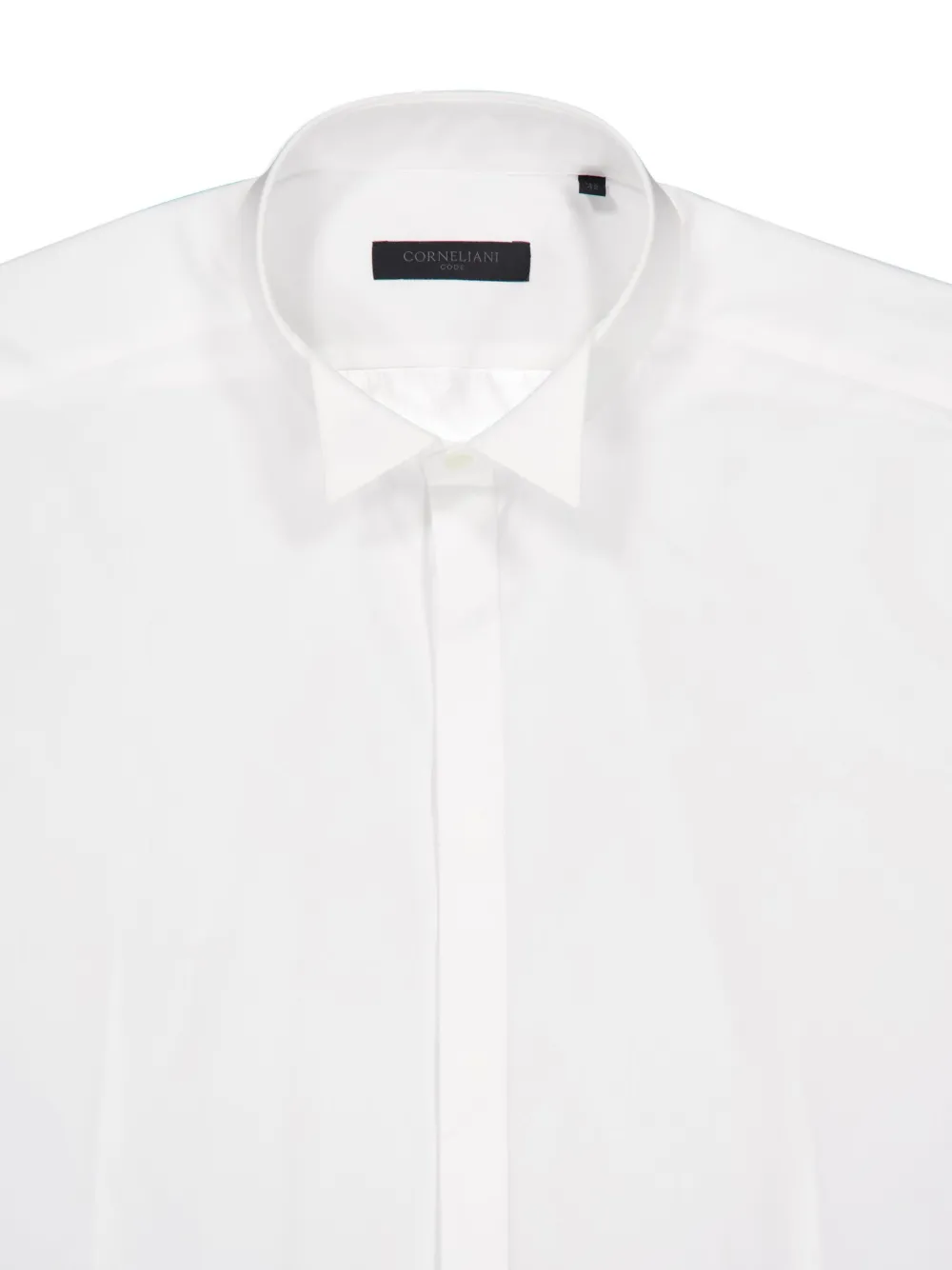 Corneliani Popeline overhemd met lange mouwen Wit