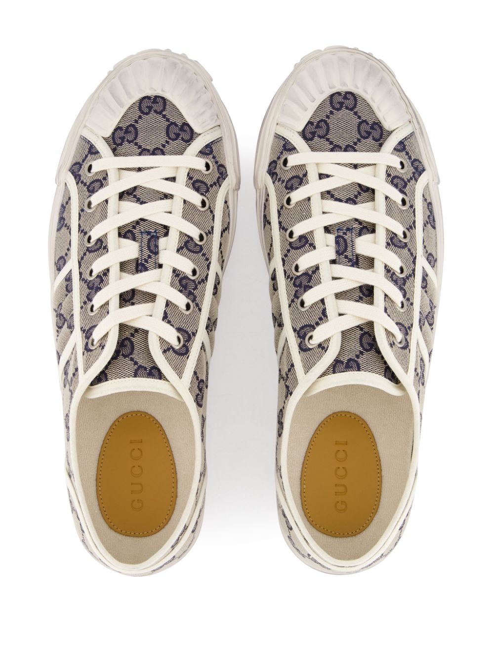 Gucci Low-top sneakers met GG-print Beige