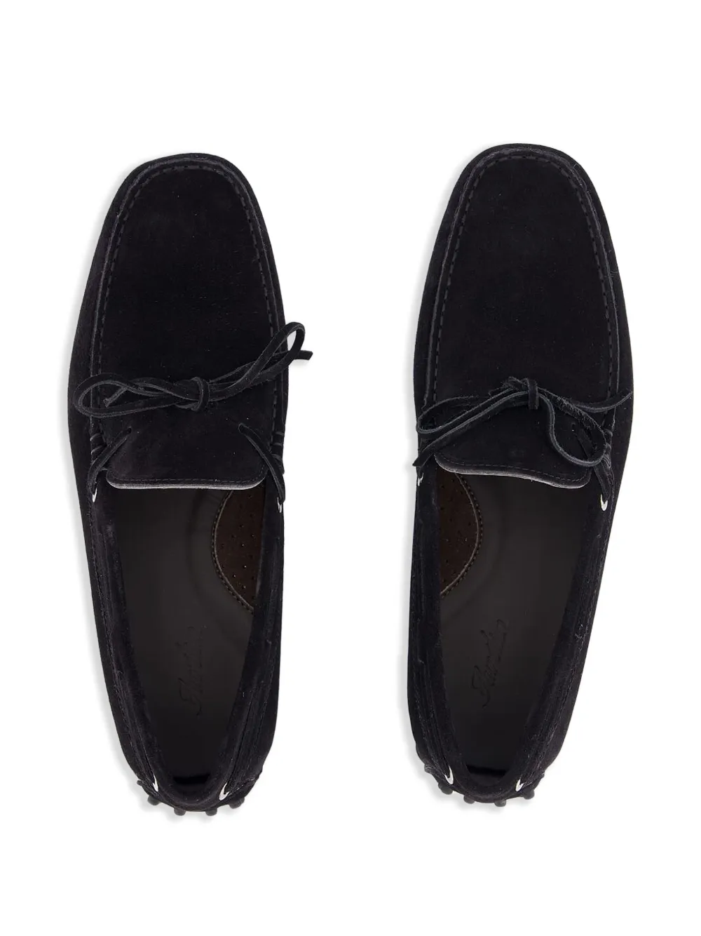 Aurélien suede boat shoes Black