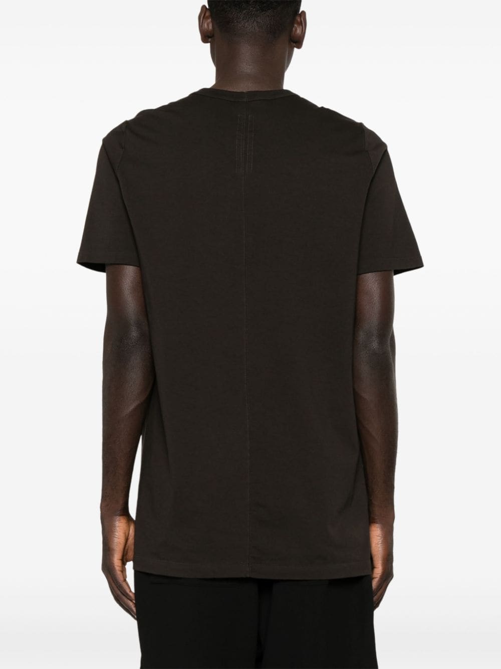 Shop Rick Owens Level Organic-cotton T-shirt In Brown