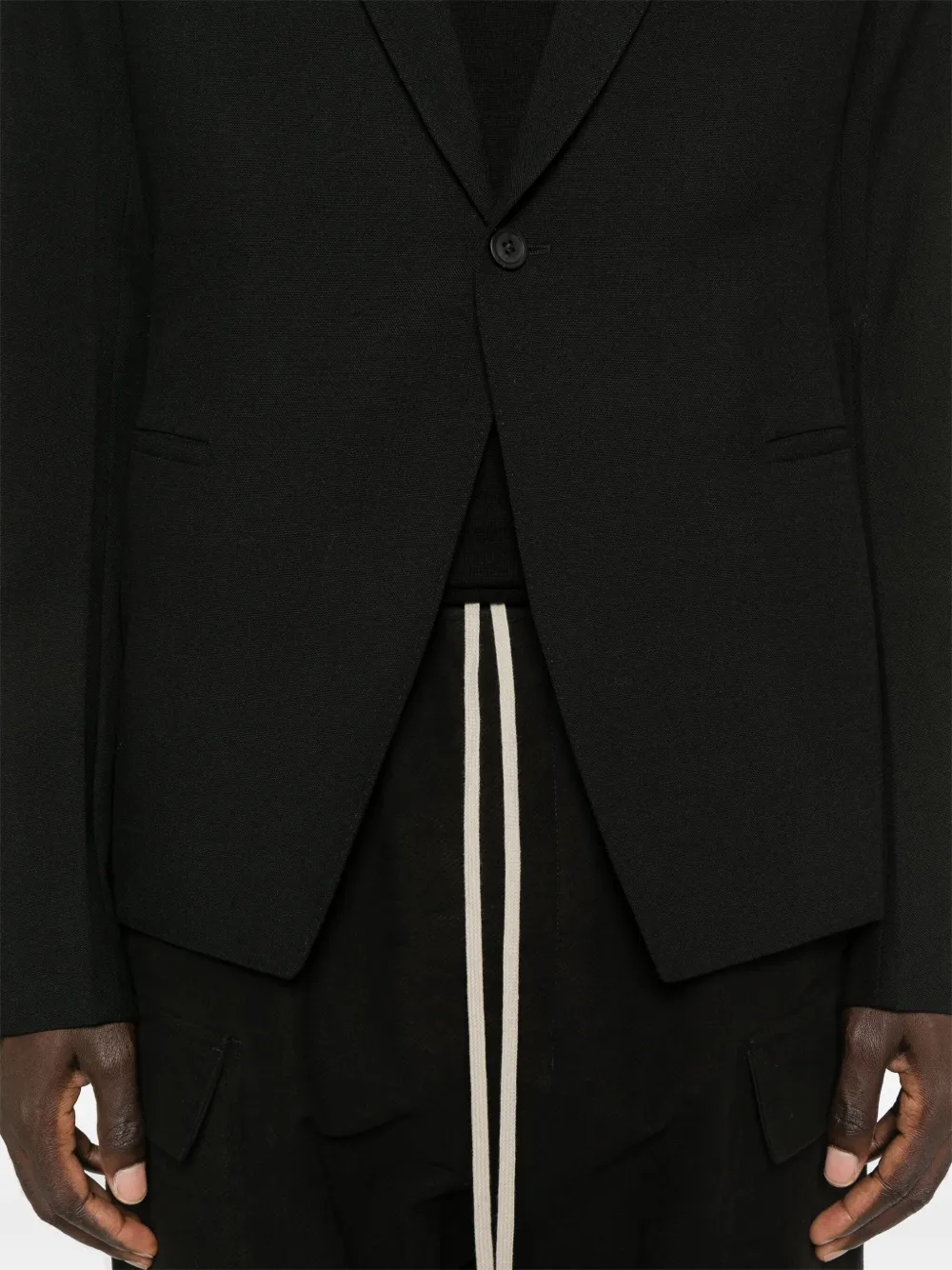 Rick Owens 73Cms Soft blazer Zwart
