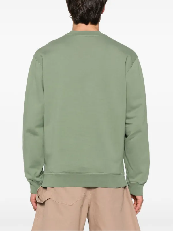 Jacquemus Le Sweatshirt Gros Grain Cotton Sweatshirt | Green