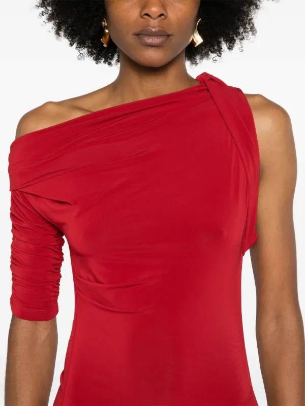 Jacquemus La Mini Robe Drapeado Dress | Red | FARFETCH GE