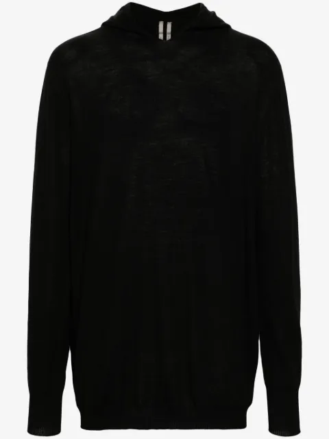 Rick Owens fine-knit hooded jumper