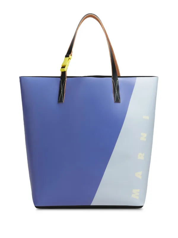 marni logo print tote bag