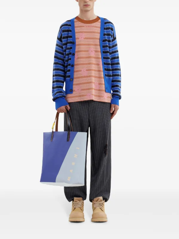 Marni logo-print Tote Bag | Purple | FARFETCH UZ