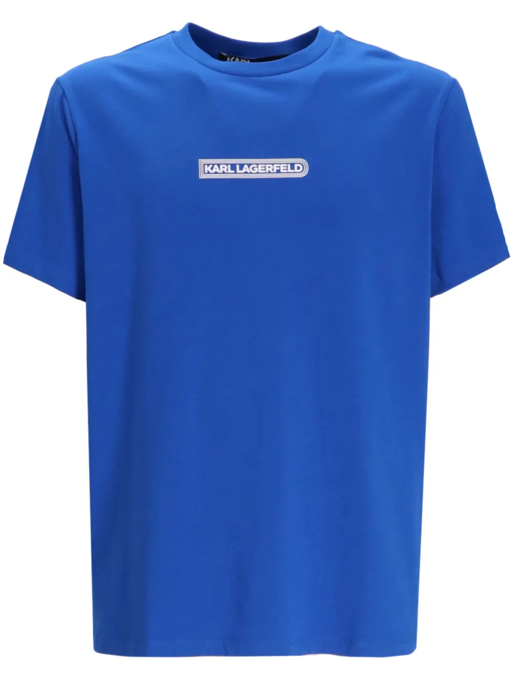 Karl Lagerfeld T-shirt met logopatch Blauw