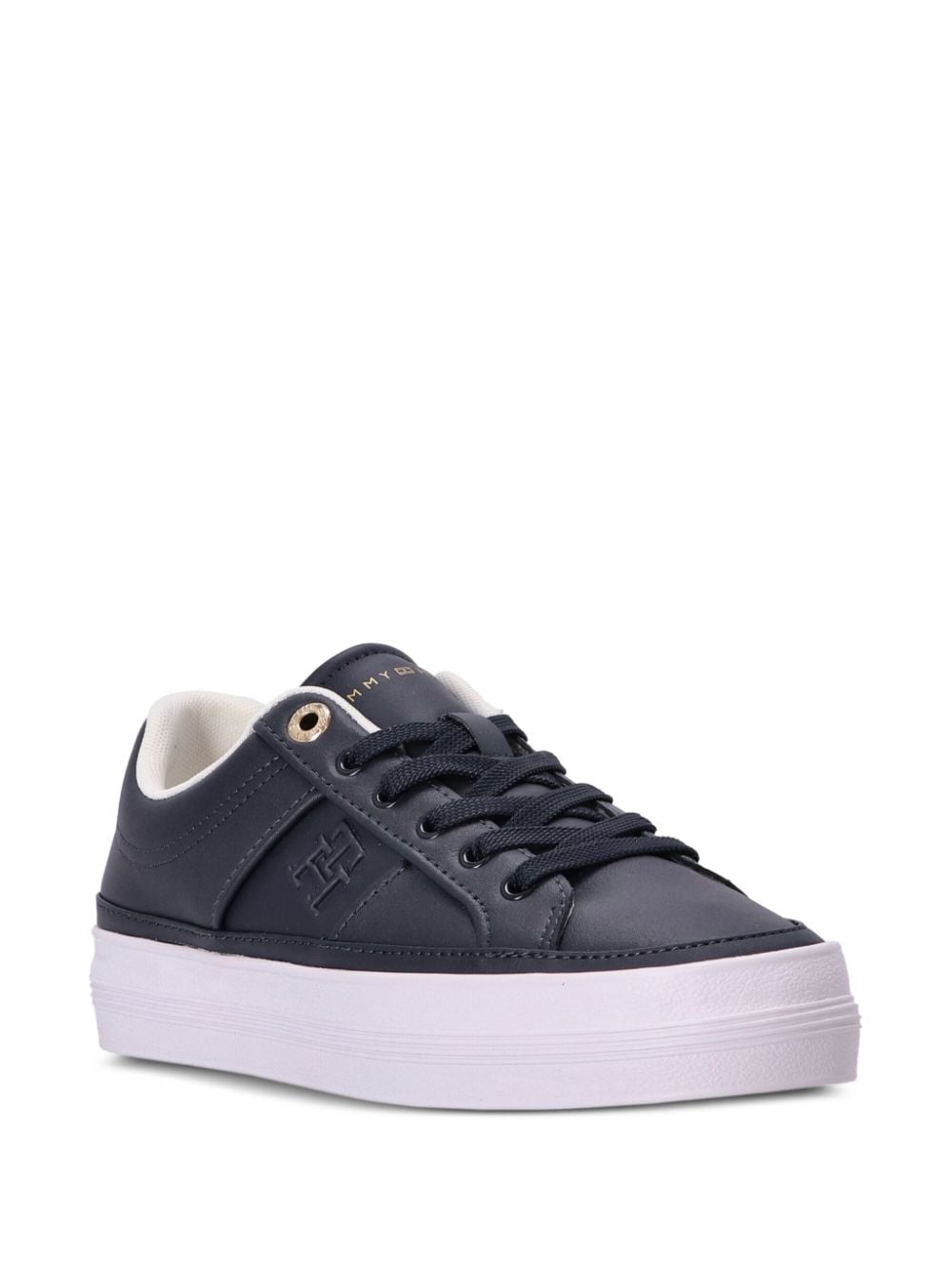 Tommy Hilfiger Vulc leren sneakers - Blauw