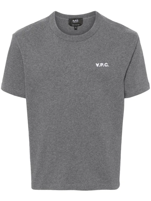 T-shirt en coton à logo brodé - A.P.C. - Modalova