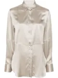 Brunello Cucinelli pointed collar satin shirt - Grey