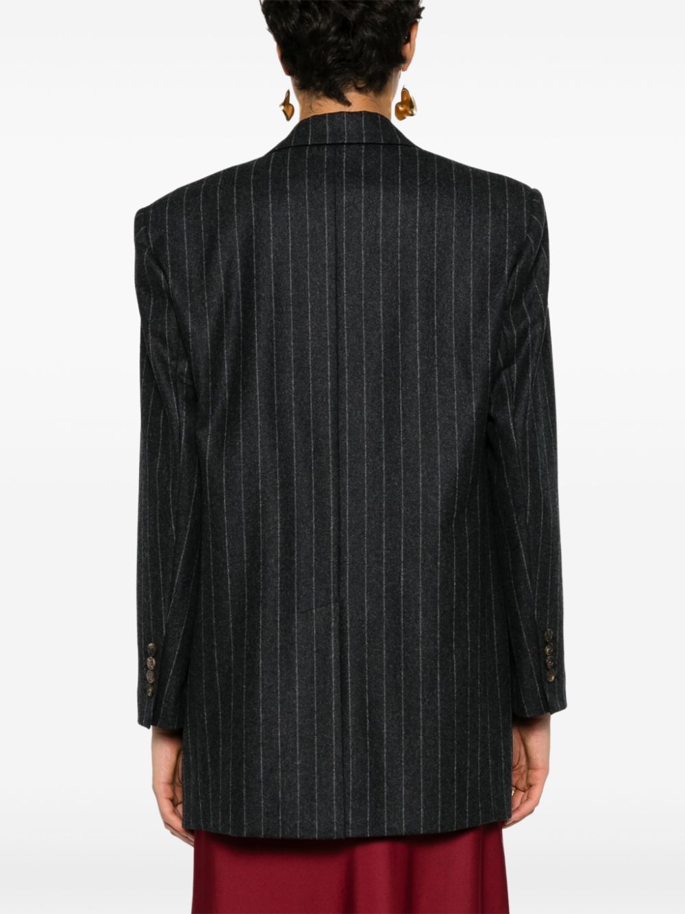 Brunello Cucinelli pinstriped wool blazer Women