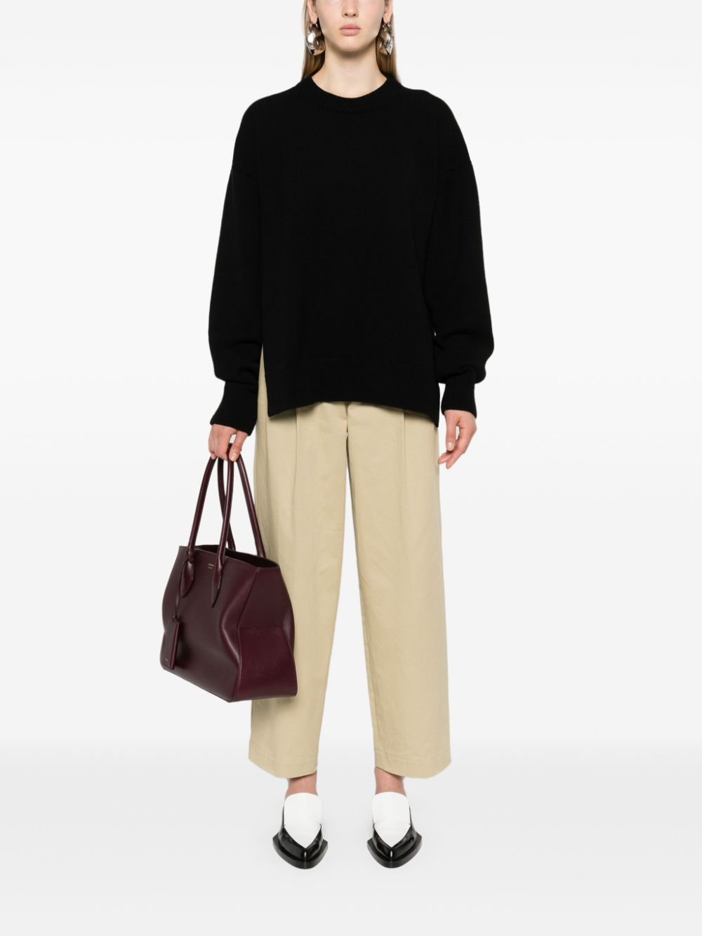 Shop Jil Sander Fisherman's-knit Jumper In Schwarz