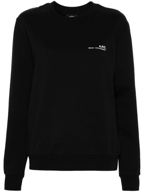 A.P.C. logo-print cotton sweatshirt Women