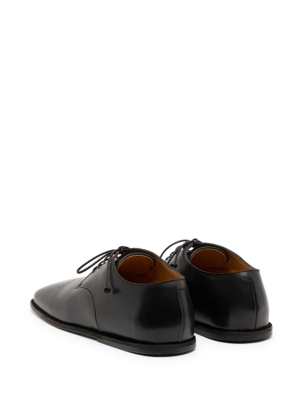 Marsèll square-toe leather derby shoes Black