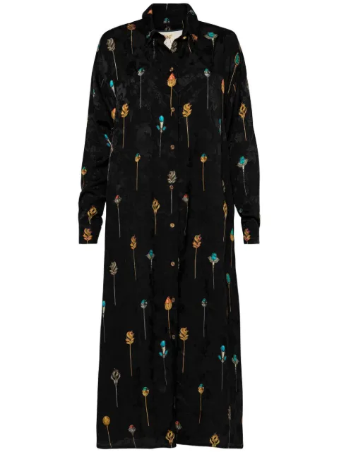 Agua By Agua Bendita Frida Ornamento maxi shirt dress
