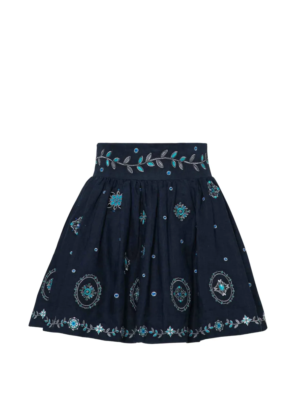 Agua By Agua Bendita Minigonna Nori a fiori - Blu