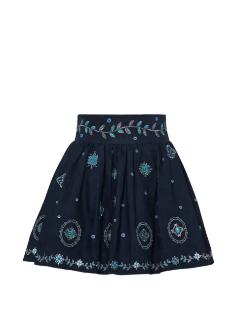 Agua By Agua Bendita — Nori floral mini skirt