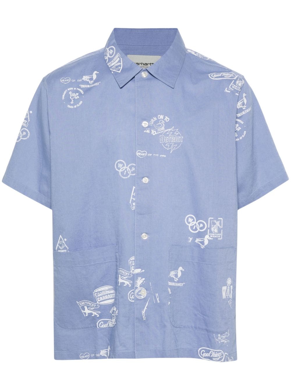 Carhartt WIP Camicia Stamp - Blu