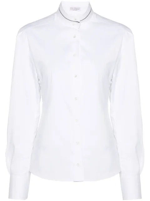 Brunello Cucinelli Monili-detail poplin shirt
