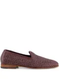 Manolo Blahnik raffia loafers - Red