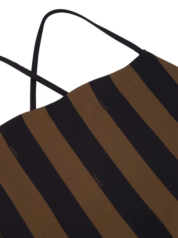 FENDI logo-print Reversible Swimsuit | Brown | FARFETCH