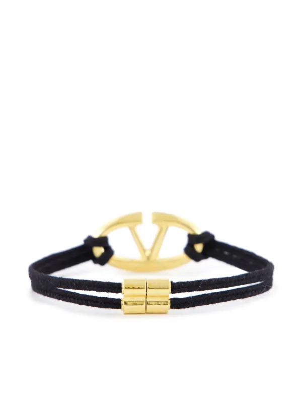 【VALENTINO】V LOGO LEATHER BRACELET Valentino Garavani V-Logo Leather Bracelet | Neiman Marcus