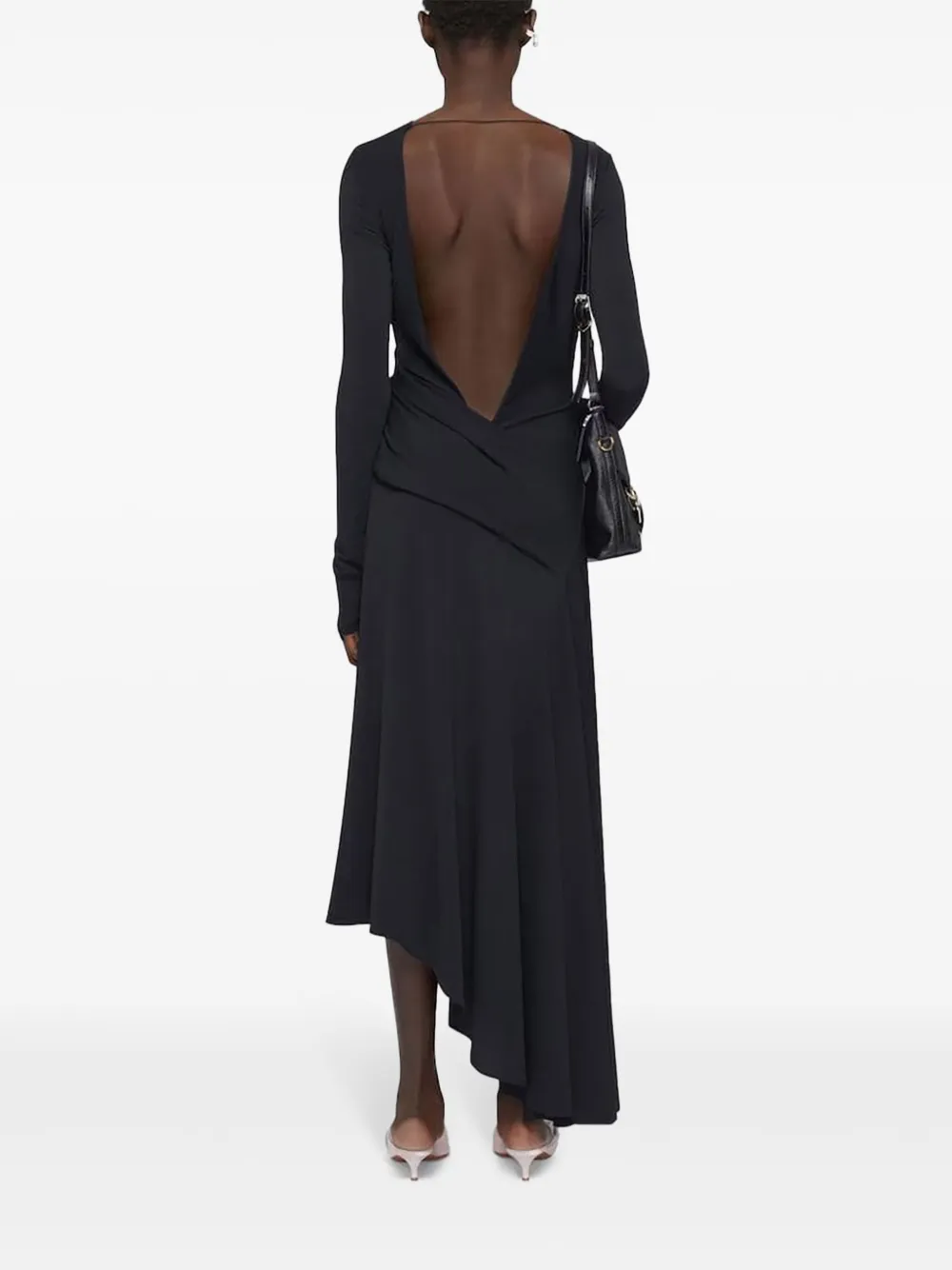 Givenchy Asymmetrische midi-jurk Zwart