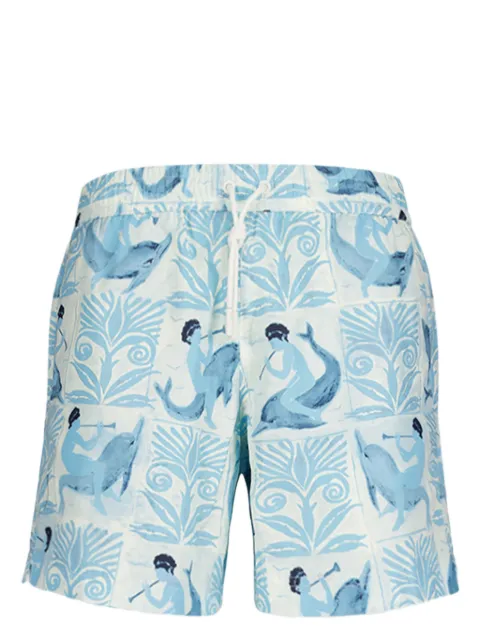 COMMAS tiled dolphin-print swim shorts 