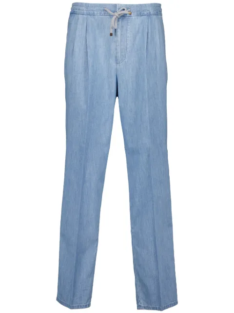 Brunello Cucinelli pantalones rectos con efecto teñido