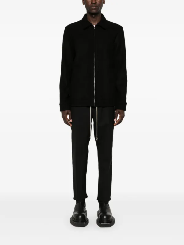【送料&関税込】Rick Owens Single-breasted One Button Jacket Rick Owens single-breasted Virgin Wool Blend Blazer | Black