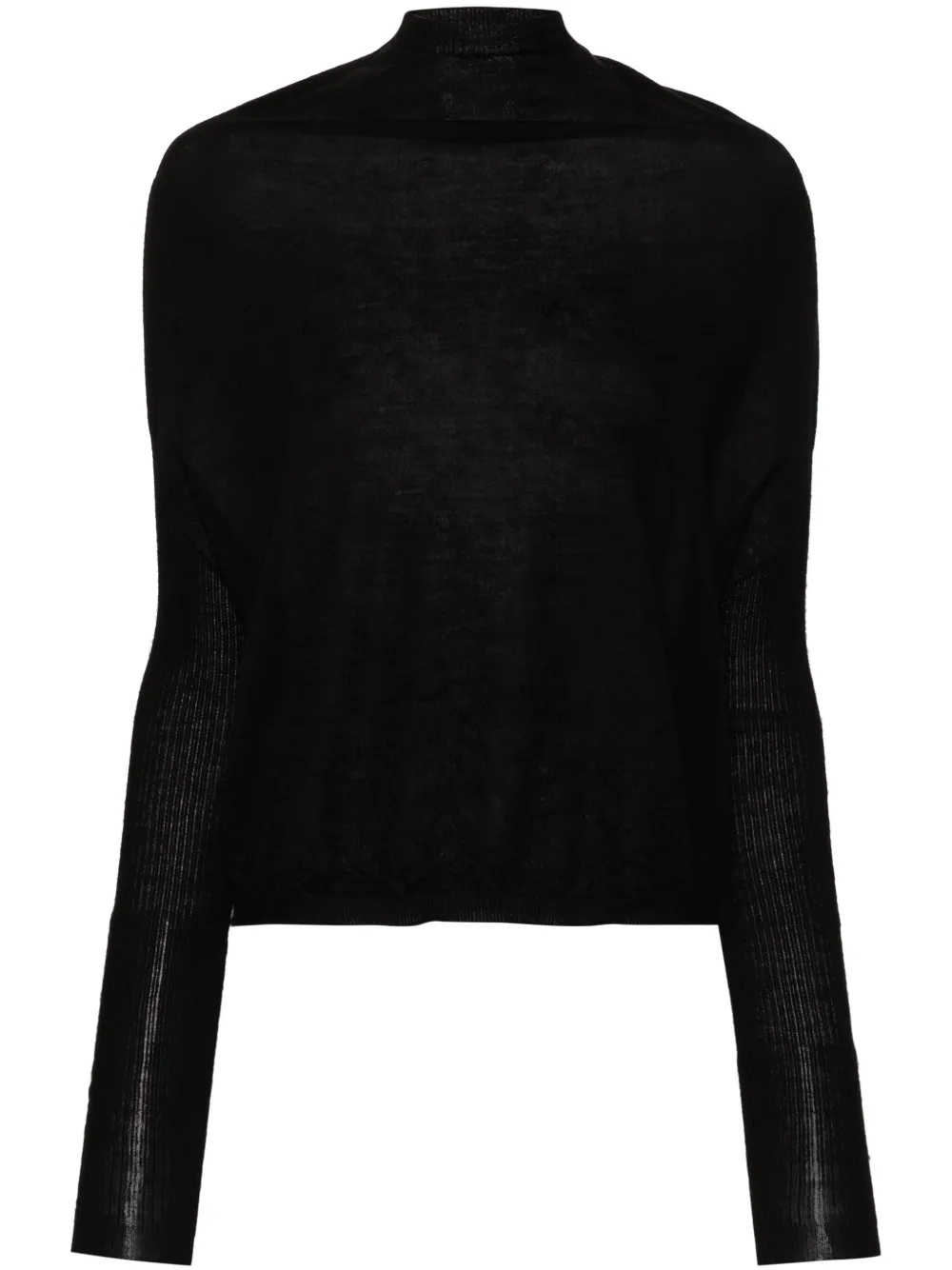 Rick Owens Crater Virgin Wool Jumper In Black