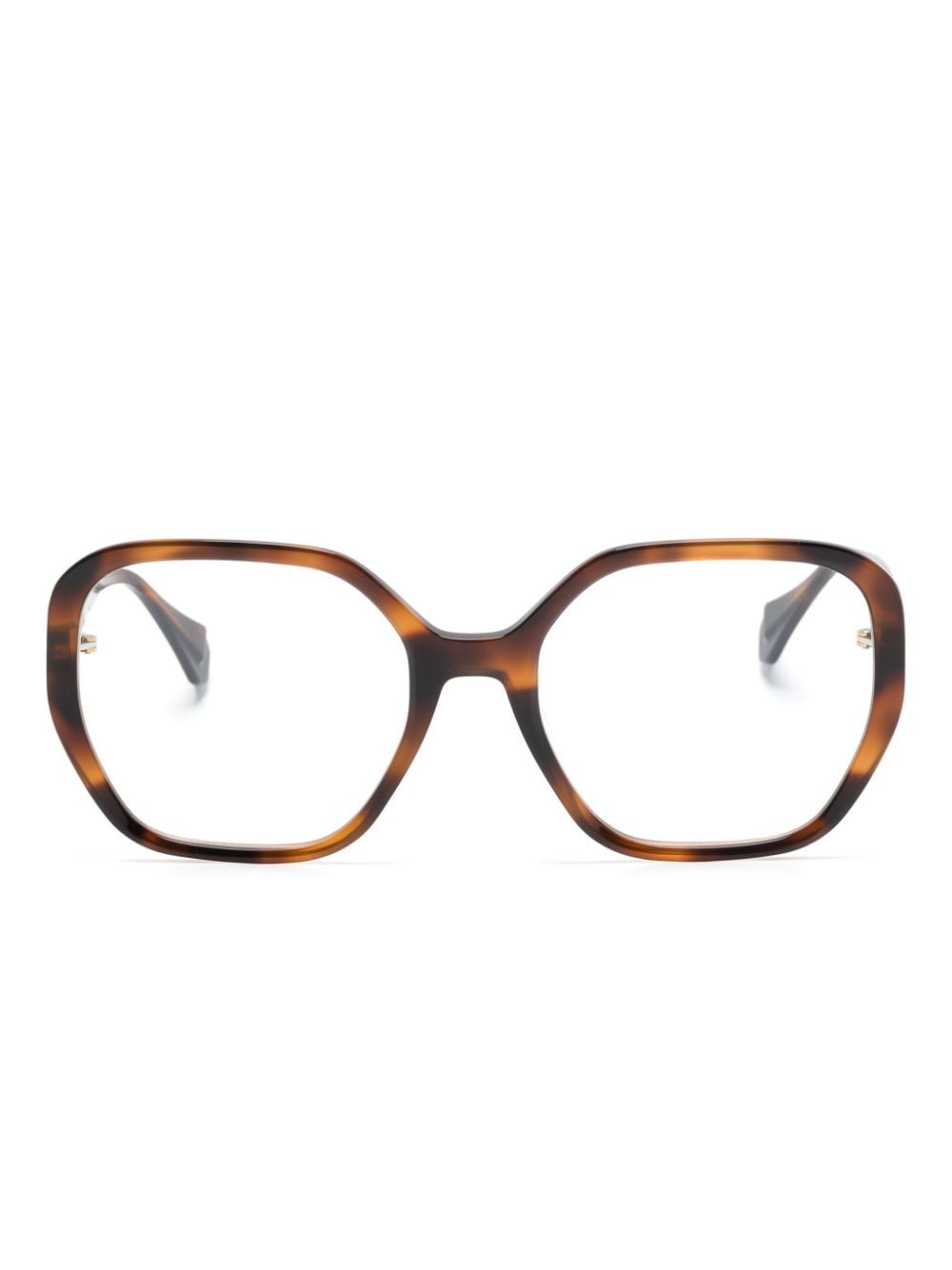 Gigi Studios Acid Geometric-frame Glasses In Brown