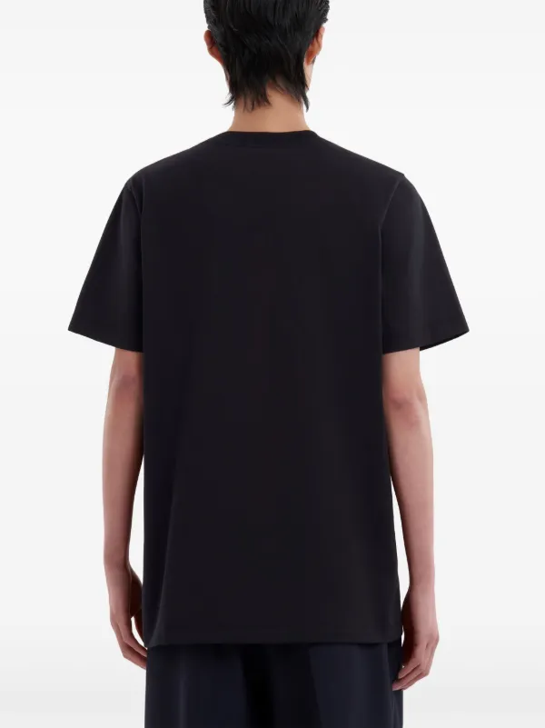 Marni logo-appliqué Cotton T-shirt | Black | FARFETCH