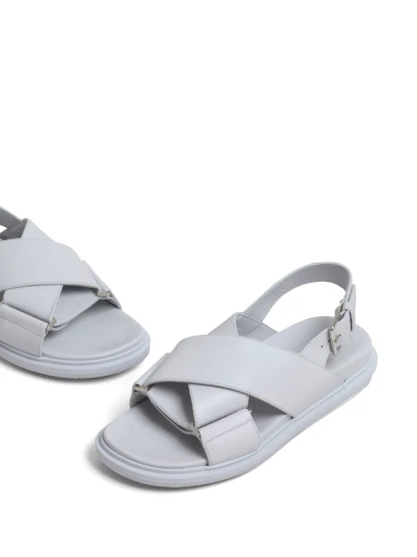 Marni Fussbet Leather Sandals | Grey | FARFETCH JO